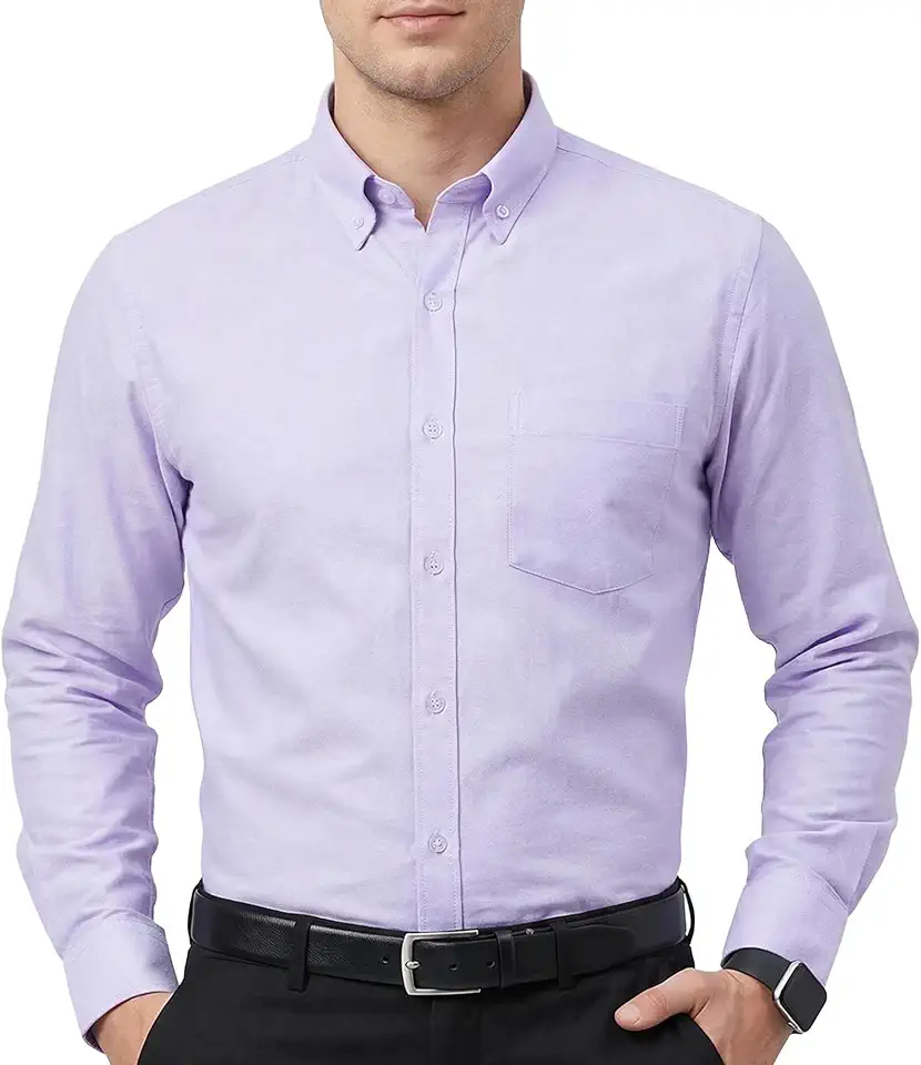 Cotton King 100% Cotton Oxford Shirts for Men Button Down Dress Shirt