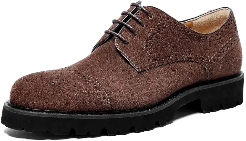 Men's Dress Shoes, Wingtip or Cap Toe Derby Shoes