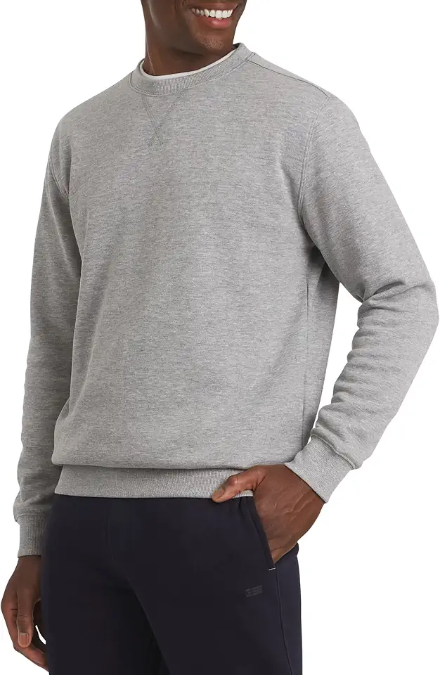 Chaps Men's Everyday Classic Casual Long Sleeve Super Soft Fleece Midweight Crewneck Sweater (S-2XL)