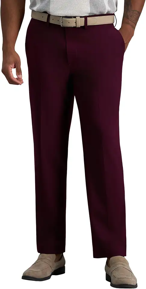 Haggar Men's Haggar Men’s Jmh 4-Way Stretch Slim Fit Flat Front Dress Pant