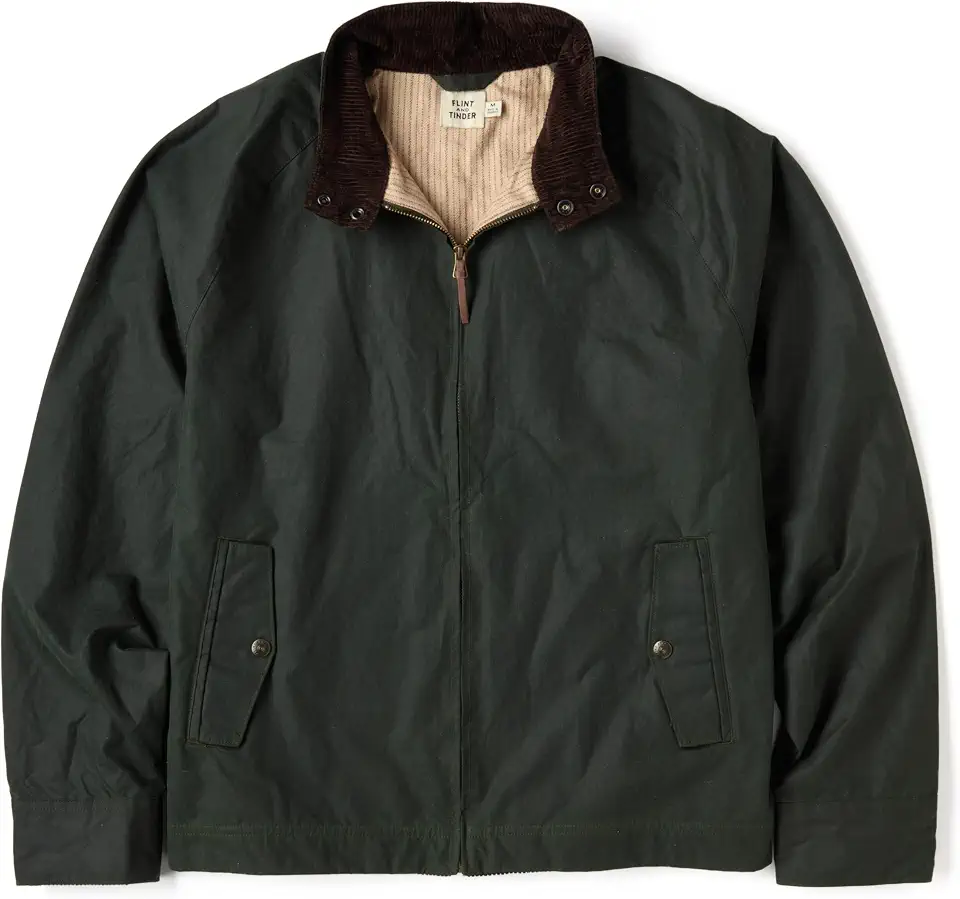 Huckberry Flint and Tinder Waxed Harrington Jacket