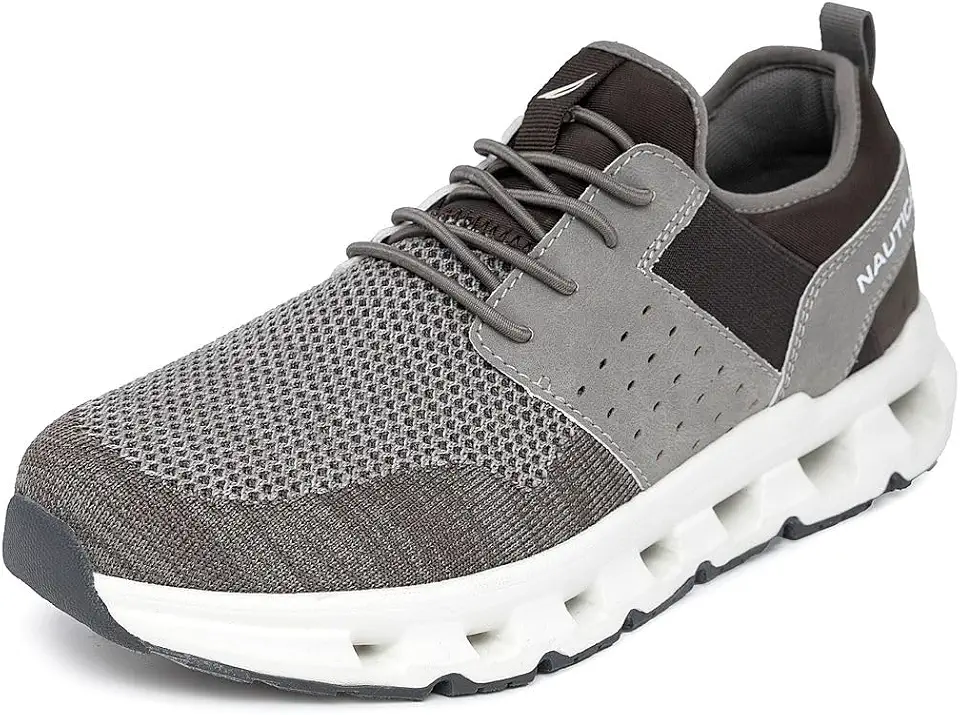 Nautica Mens Running Sneakers Sport Fashion Lace-Up Athletic Soft Shoes for Gym Tennis Men – Cushioned, Breathable, Lightweight & Comfortable