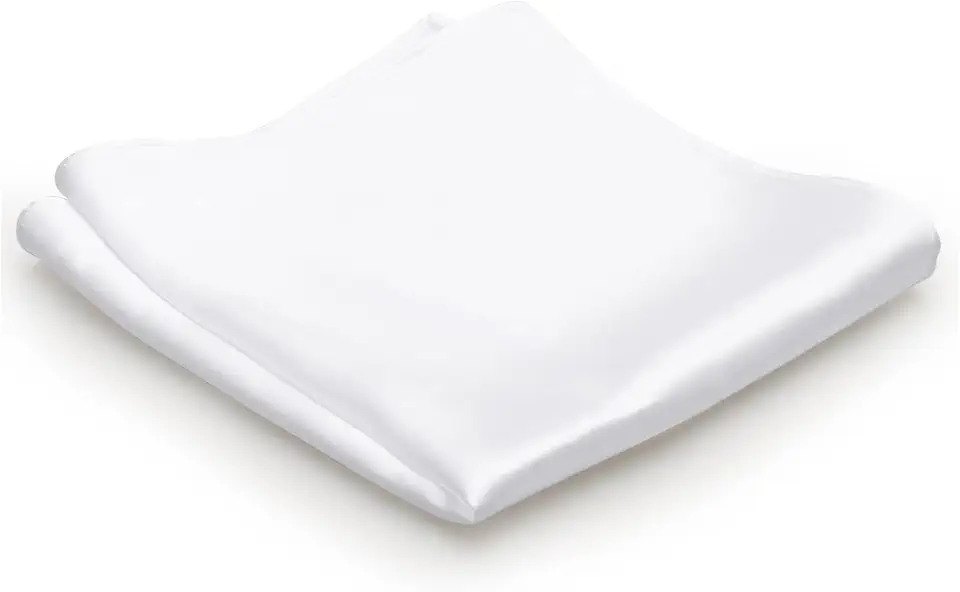 Mr.Van Silk Pocket Squares for Men 16.5 Momme 100% Silk Handkerchief for Men 13.8"x13.8"- Suit Pocket Squares Solid Color