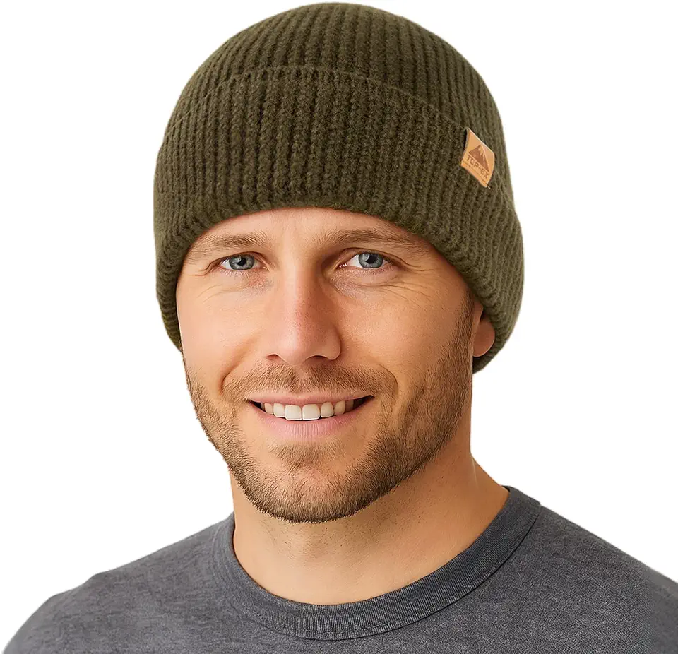 Global Recycled Standard TOP-EX 100% Australian Merino Wool Soft Cuffed Winter Beanie for Adults