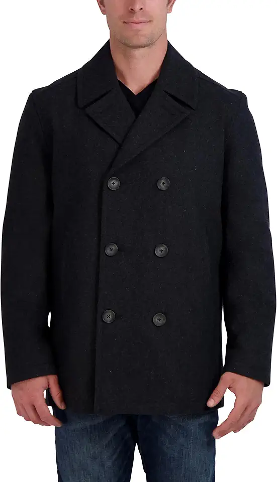 Nautica Men's Wool Blend Peacoat – Double-Breasted Winter Coat, Regular, Big & Tall Sizes