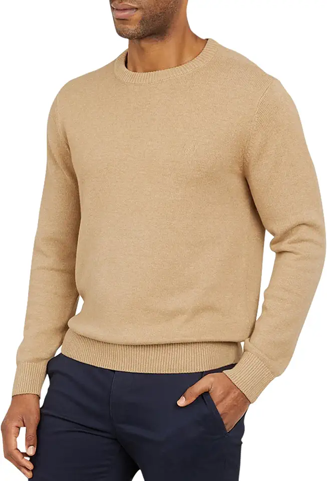 Chaps Men's Classic Fit Long Sleeve Cotton Jersey Midweight Crewneck Sweater (S-XXL)