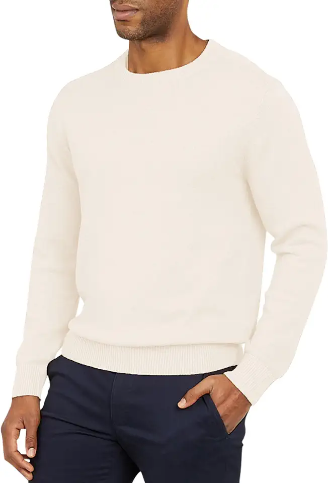 Chaps Men's Classic Fit Long Sleeve Cotton Jersey Midweight Crewneck Sweater (S-XXL)