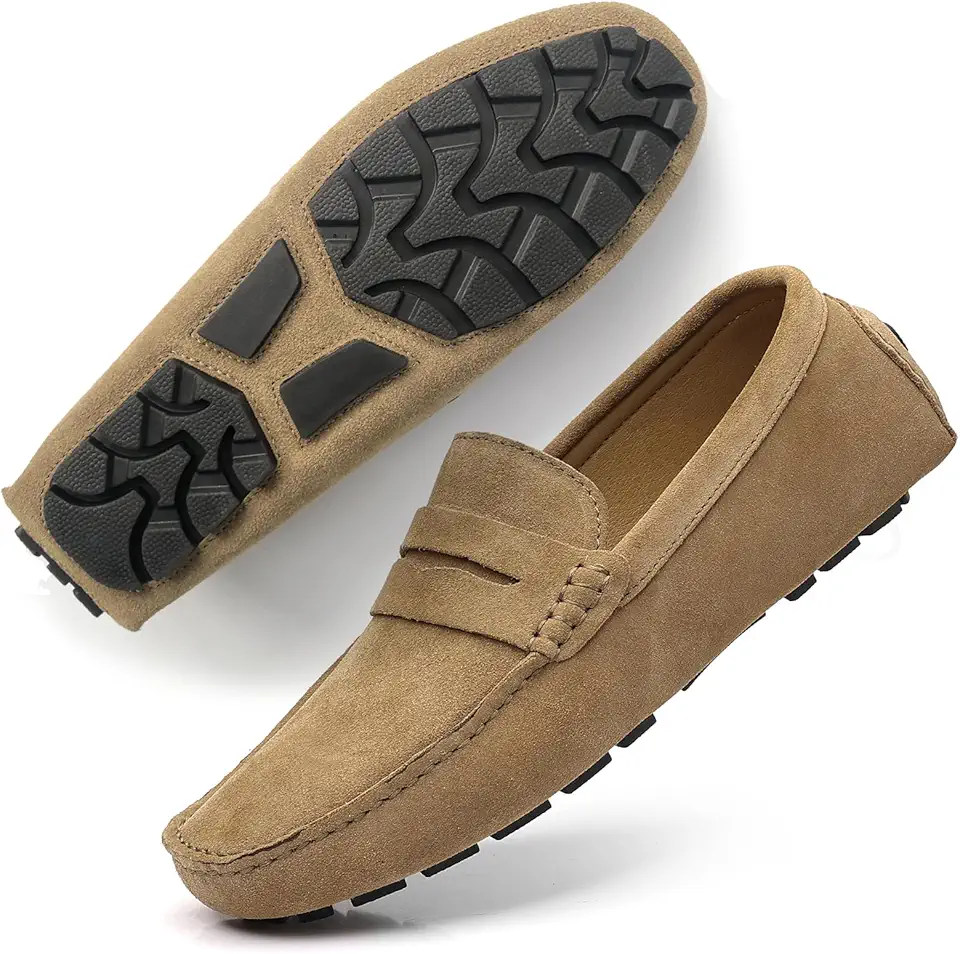 Men's Brown Suede Loafers