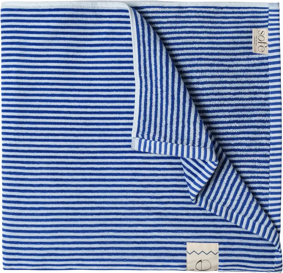 SOFE H&L | Playa Thick Oversized Beach & Pool Towel | Striped - Blue