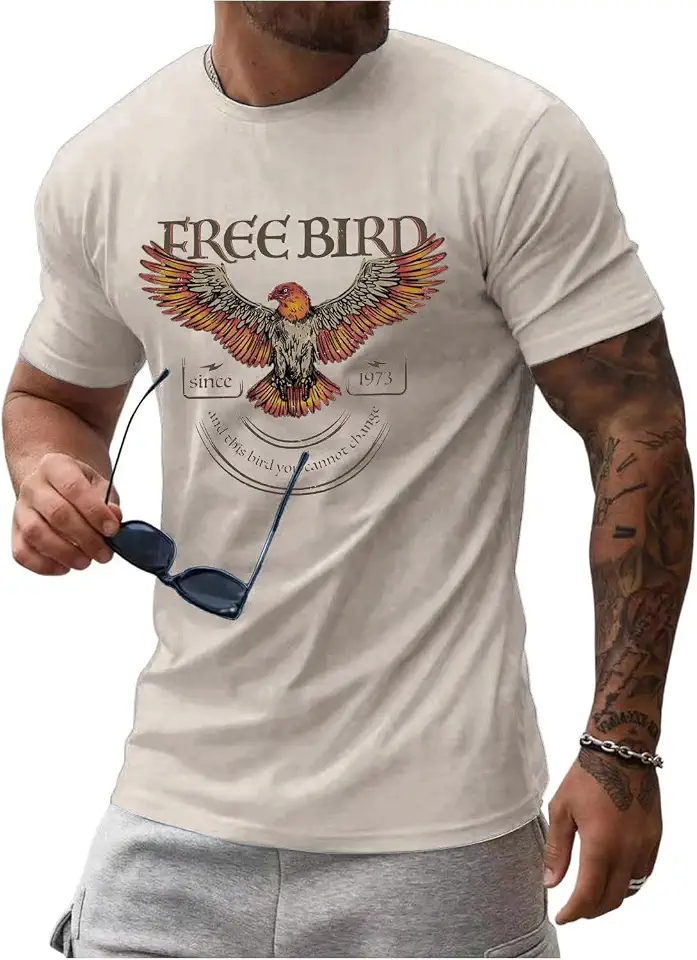 Men's Burgundy Vintage Graphic Band T Shirt