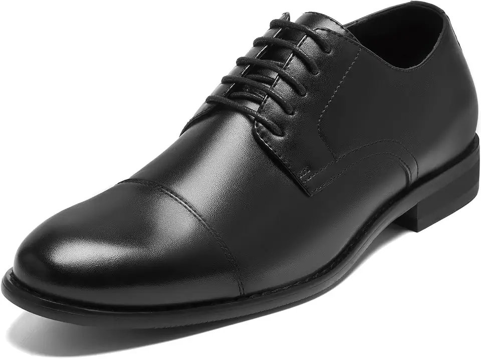 HEEZ Men's Dress Shoes Classic Cap Toe Oxford Formal Shoes for Men Non Slip