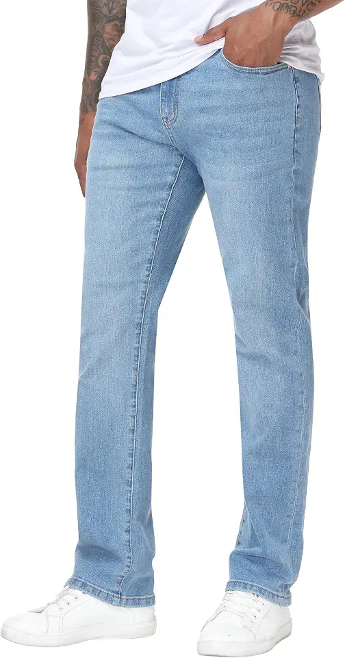 Men's Straight Fit Medium Blue Jeans