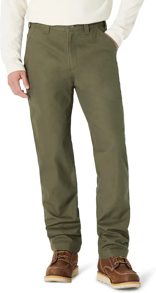 Men's Olive Green Canvas Utility Work Pants