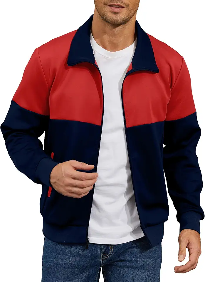 Global Recycled Standard HYPESTFIT Men’s Retro Track Jackets, Relaxed Fit