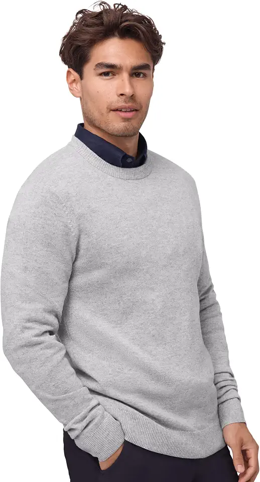 OEKO-TEX STANDARD 100 DANISH ENDURANCE Men's Cashmere & Merino Sweater, Lightweight Pullover