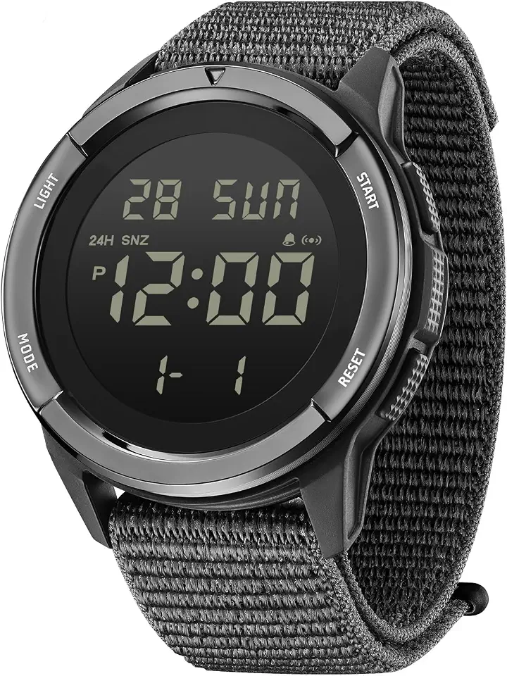 Digital Watch for Men Tactical Military Waterproof Sports Wristwatch Nylon
