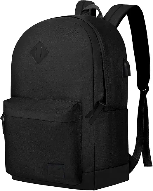 Men's Black Nylon Commuter Backpack