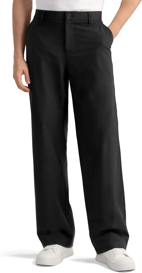 ClimeCo Certified HISDERN Flex 505 Men's Relaxed Fit Golf Pants Baggy No Iron 30"/32" Loose Fit Stretch Quick Dry for Daily Casual 5 Pockets