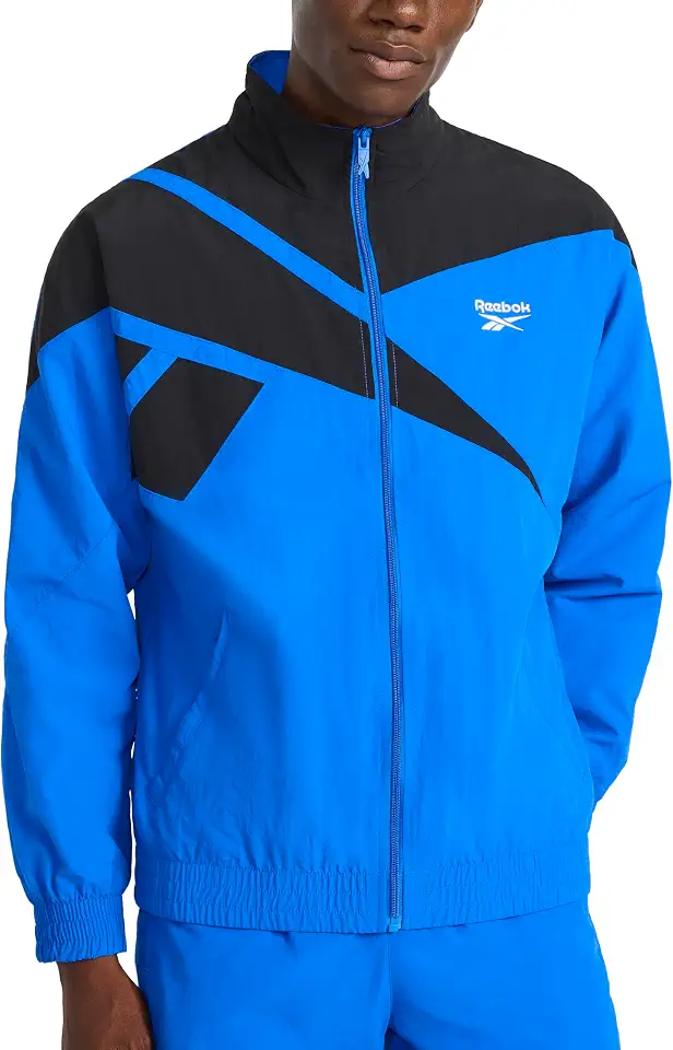 Reebok Men's Track Jacket, Standard Fit, Lightweight Nylon Fabric