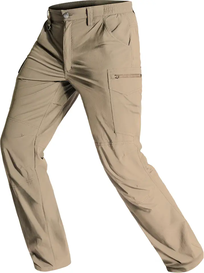 Men's Sand Khaki Stretch Cargo Pants