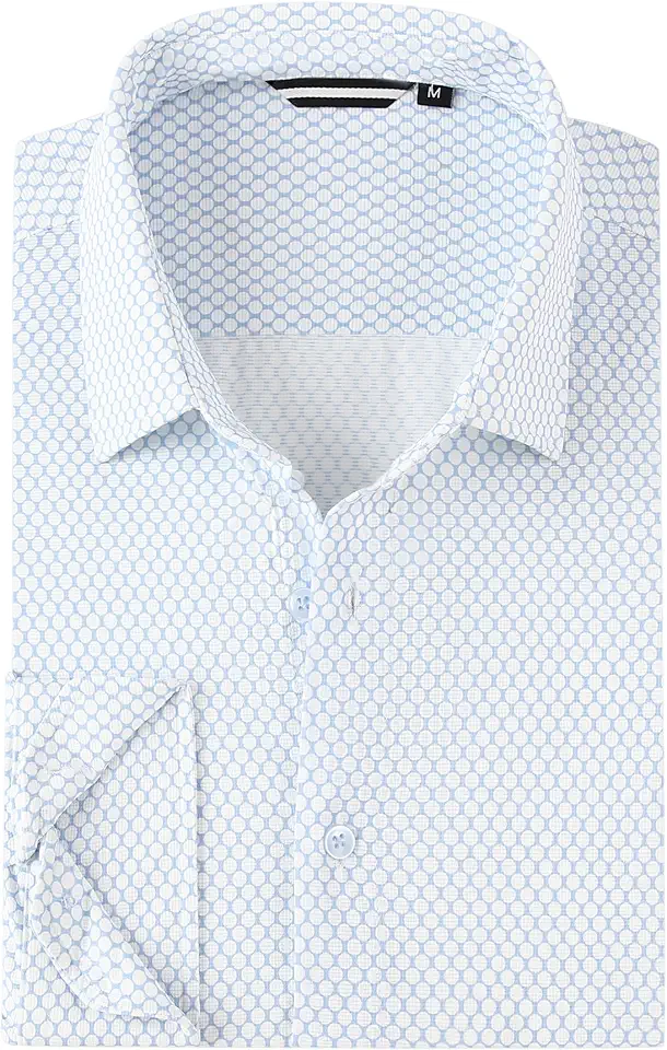 Damipow Mens 8-Way Stretch Dress Shirts Wrinkle Free Button Down Shirts
