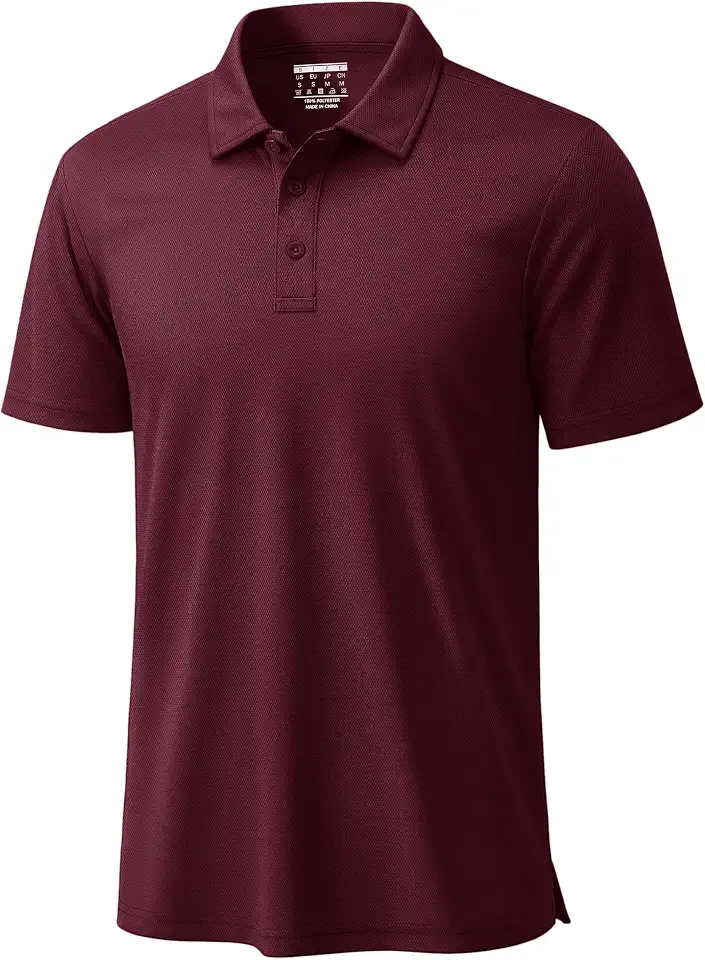 TACVASEN Men's Polo Shirts Short Sleeve Dry Fit Collared Golf Shirt
