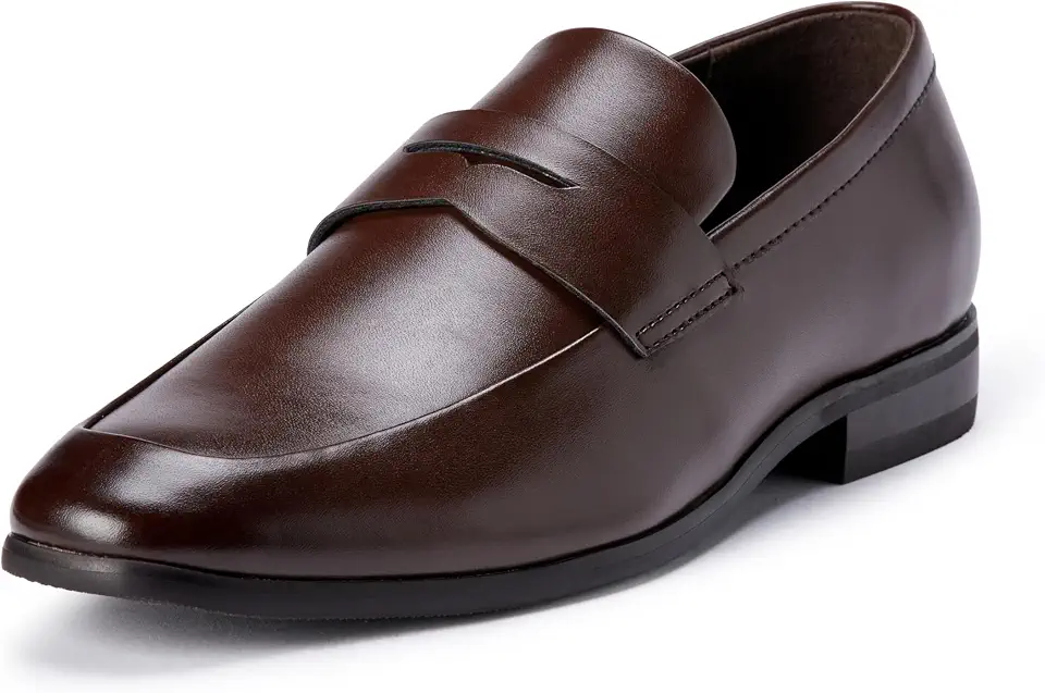 Men's Dark Brown Leather Penny Loafers
