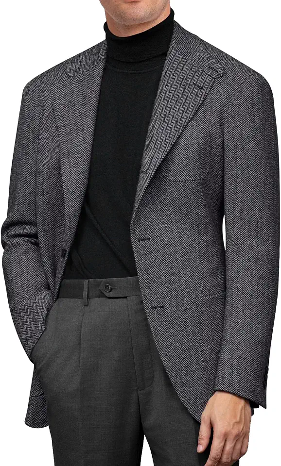 Men’s Blazer Herringbone Tweed Sport Coat Jacket for Men
