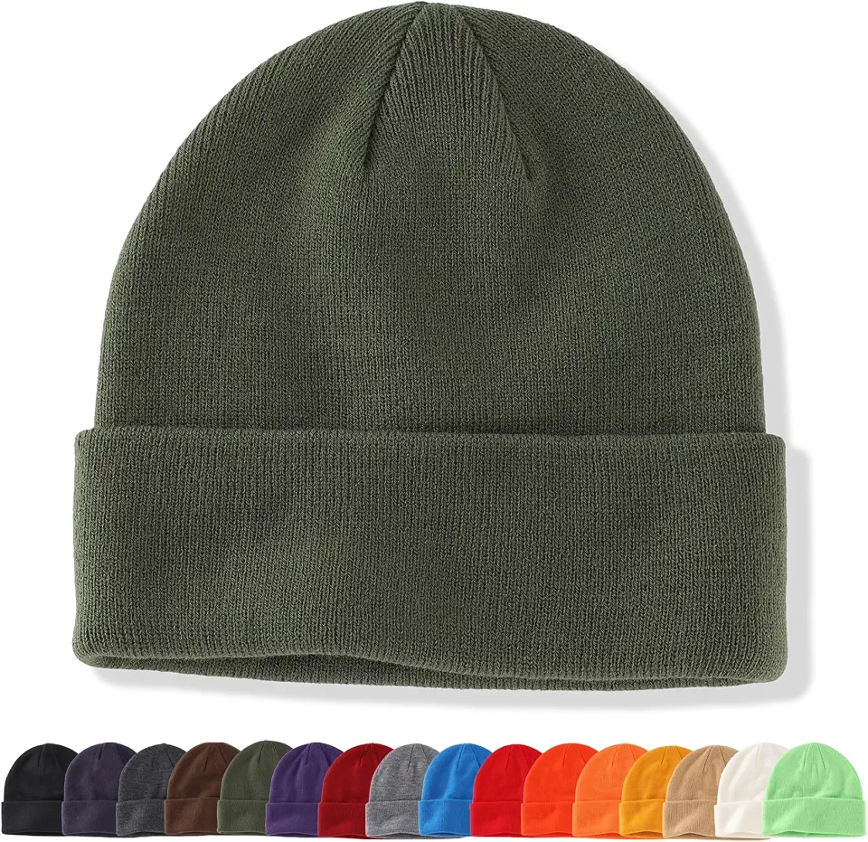 Global Recycled Standard Home Prefer Beanie Hat for Men Women Warm Soft Knit Winter Hat
