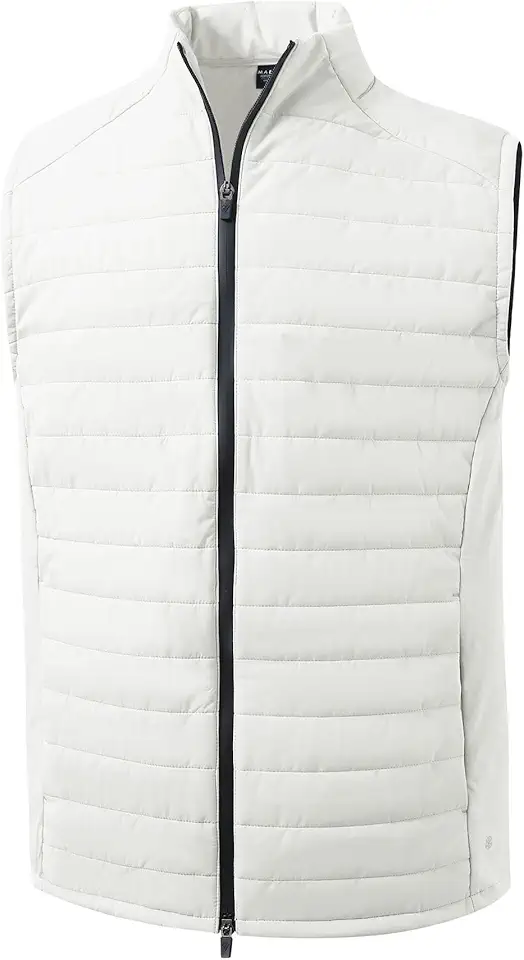 Mens Lightweight Puffer Vest Water-Resistant Winter Outerwear Full Zip Sleeveless Jacket for Outdoor Golf