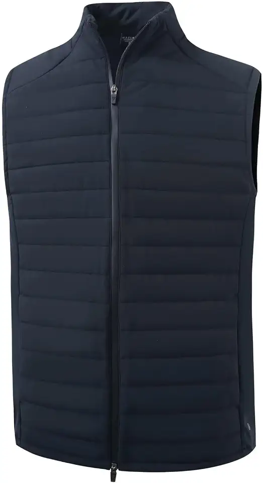 M MAELREG Mens Lightweight Puffer Vest Water-Resistant Winter Outerwear Full Zip Sleeveless Jacket for Outdoor Golf
