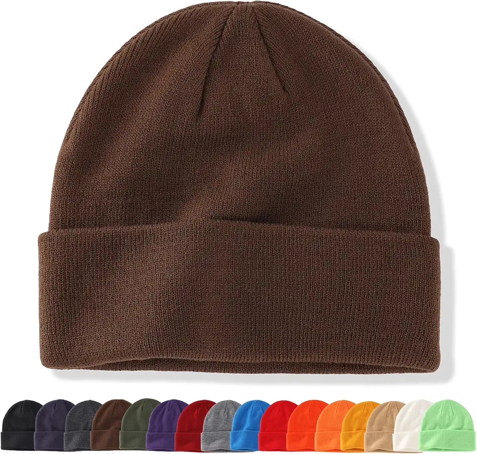 Global Recycled Standard Home Prefer Beanie Hat for Men Women Warm Soft Knit Winter Hat