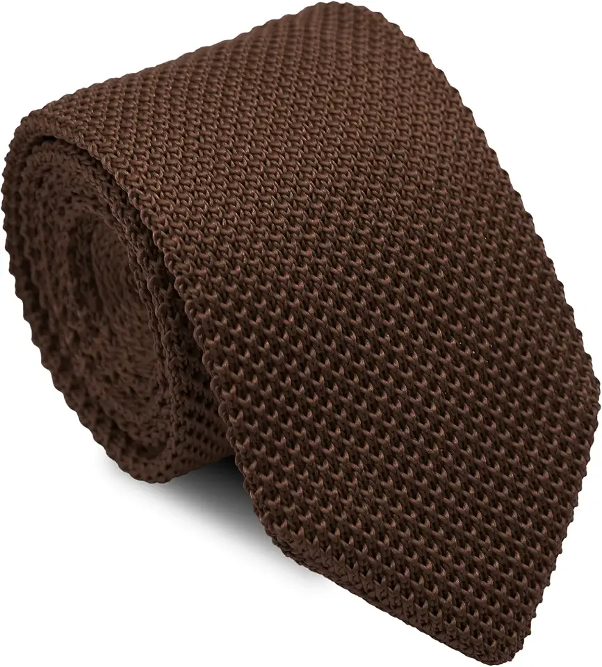 Knit Ties for Men Solid Color Skinny Tie Knitted Necktie Formal Business Wedding Graduation Dinner