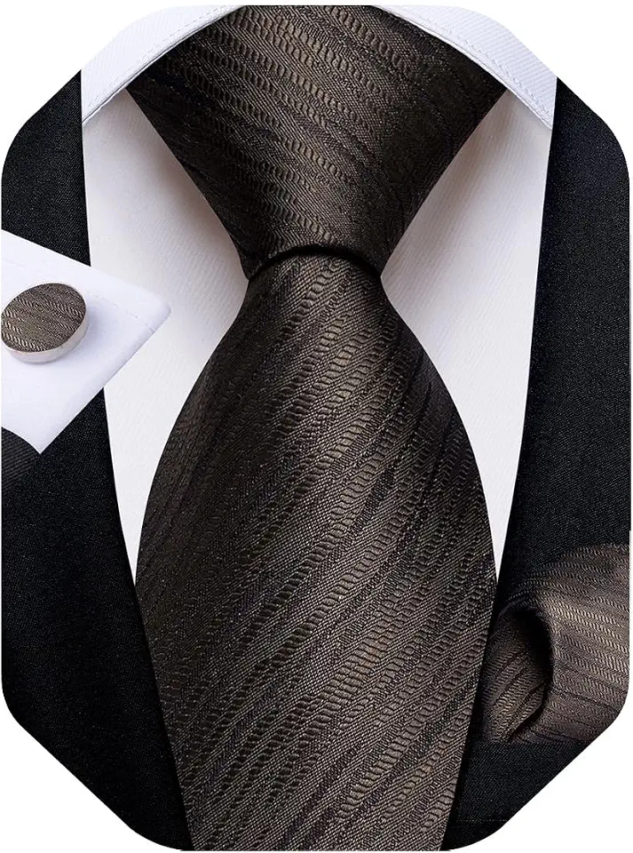 Men's Brown Paisley Silk Pocket Square