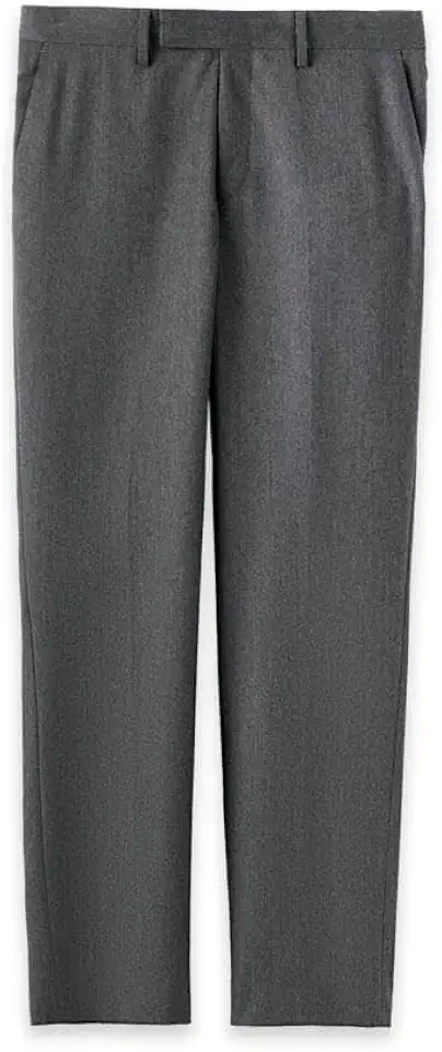 Paul Fredrick Men's Wool Flannel Solid Flat Front Pants
