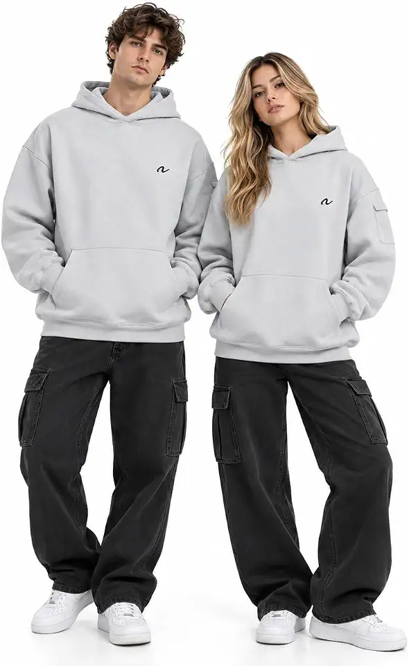 Oversized Hoodies Pullover Men & Women, 410 GSM Heavyweight Cotton Fleece