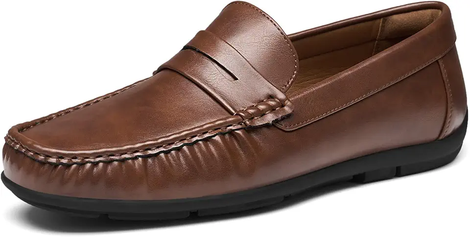 Men's Brown Leather Loafers