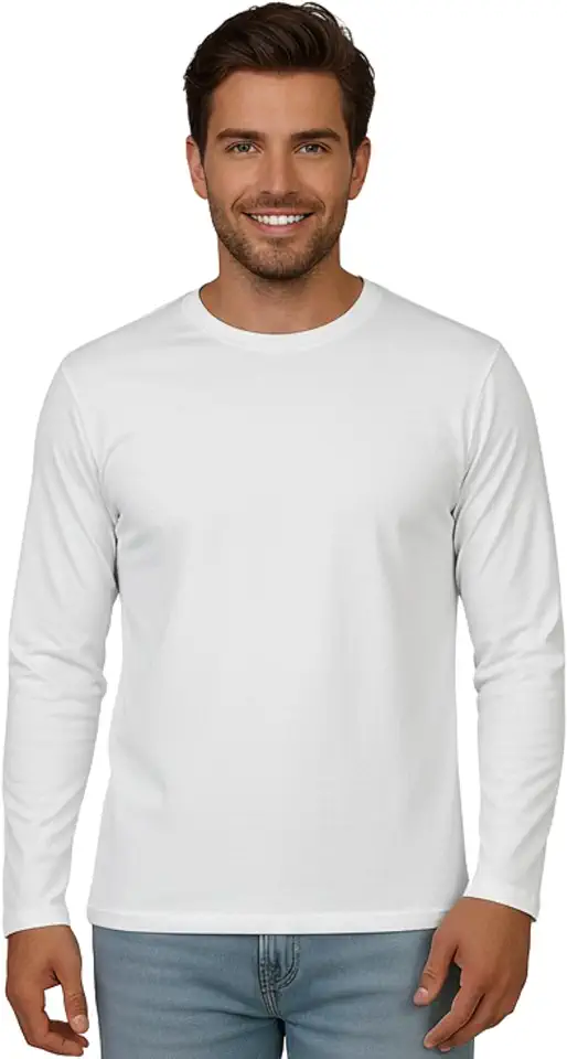 INGEAR Men's Ultra Soft Casual Base Layer Polyblend Long Sleeve T-Shirt, Crewneck, Lightweight Jersey Fabric,