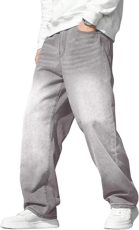Global Recycled Standard JMIERR Mens Baggy Jeans Wide Leg Y2K Loose Fit Denim Pants