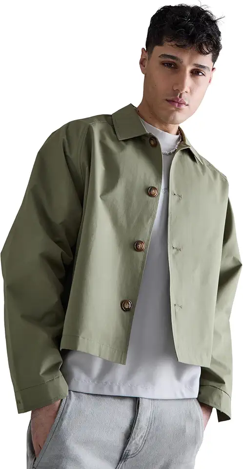 Men's Oversized Beige Mac Coat