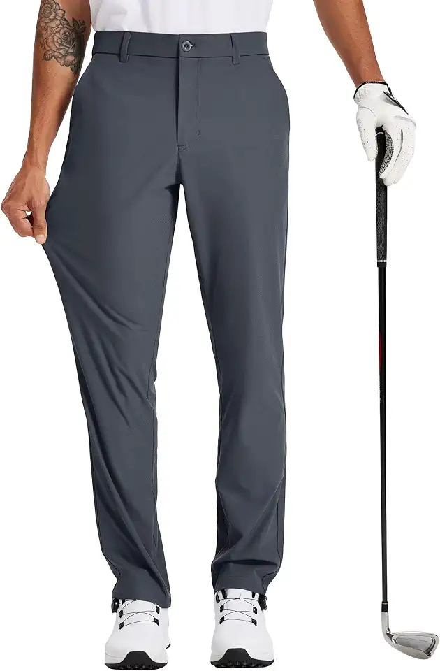 Tyhengta Men's Golf Pants 30"/32"/34" Lightweight Comfy Stretch Work Dress Pants