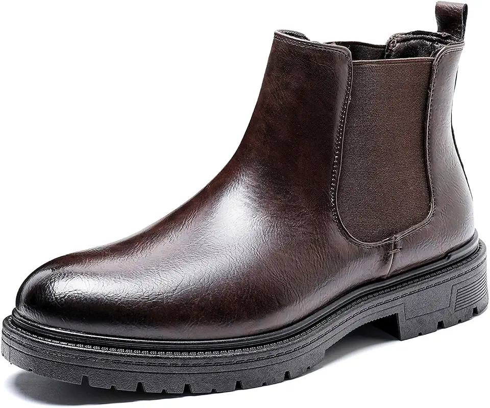 Men's Dark Burgundy Leather Chelsea Boots