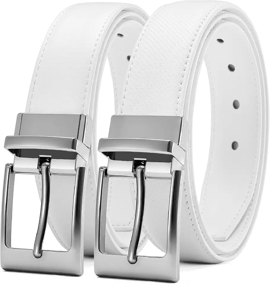 CHAOREN Reversible Belt Men 1 Piece - 1.25" Leather Dress Belt