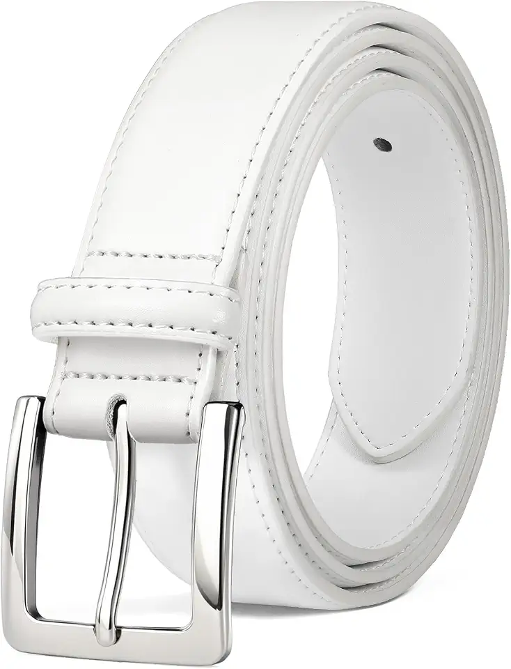 Global Recycled Standard Men's Genuine Leather Dress Belt, 1 3/8" Classic Mens Jeans Pants Belt for Work Business Casual Golf