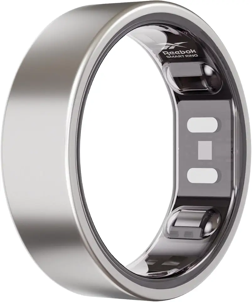 Reebok Smart Ring for Women or Men, Matte Silver, Size 14 Fitness Ring | The Next Generation of Wearable Technology & a Fitness & Sleep Tracker That Monitors Wellbeing & Recovery