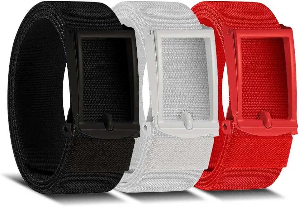 DOOPAI Men's Stretch Canvas Belt, 1 1/2" Wide, Adjustable No-Hole