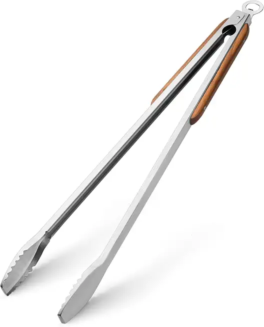 Men's Long Stainless Steel Barbecue Grill Tongs