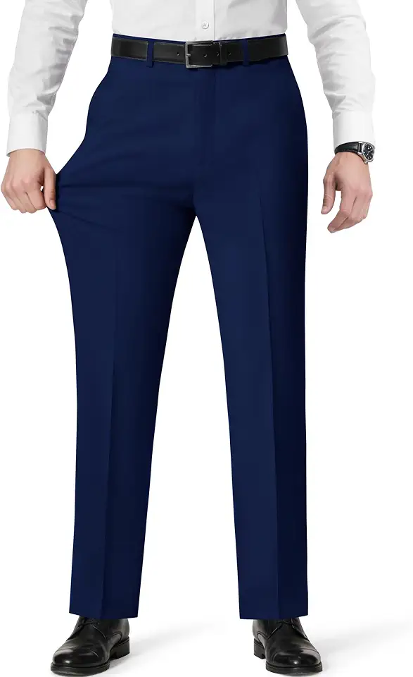 4 Way Stretch Men’s Dress Pants Wrinkle Resistant Non Iron
