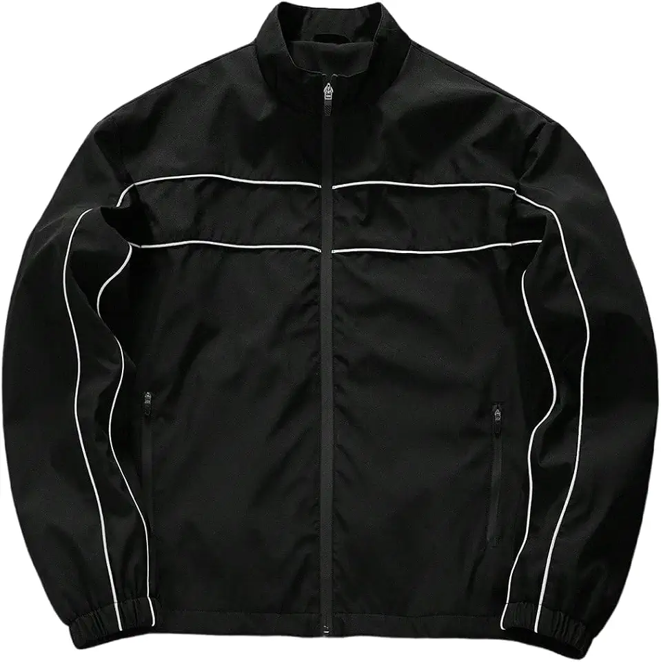 SOLY HUX Men's Lightweight Zip Up Windbreaker Jackets Mock Neck Outerwear