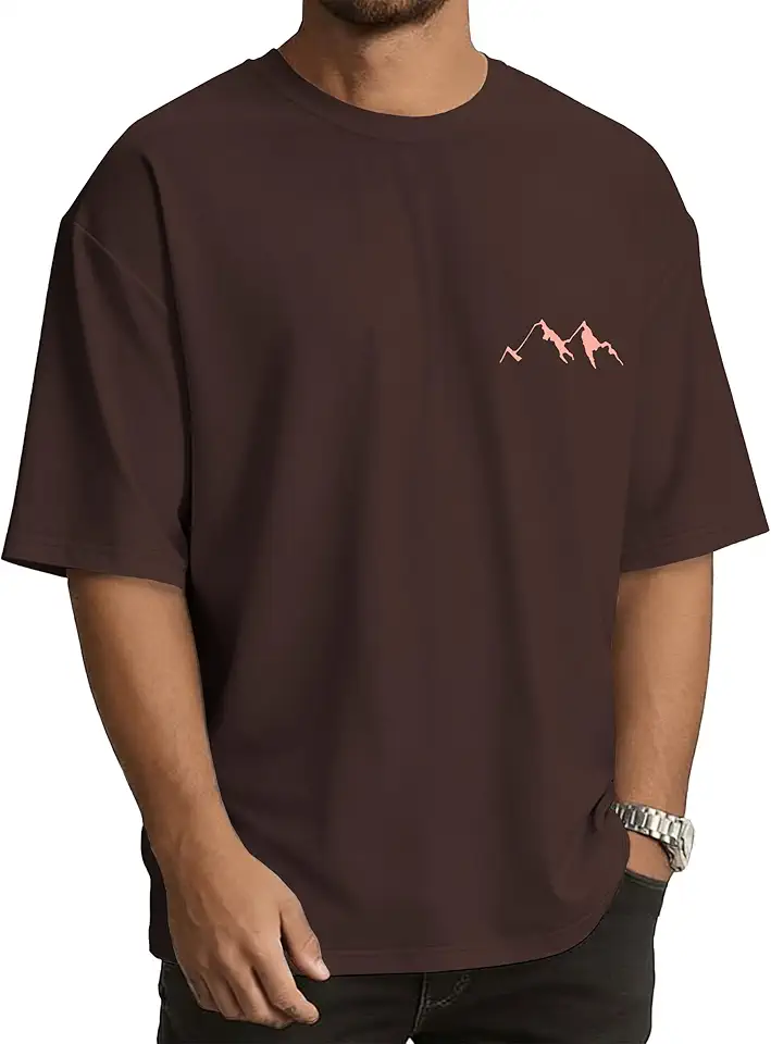 Men's Brown Short Sleeve Graphic Tee